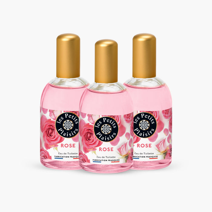 les petits plaisirs Lot 3 Eaux de toilette Rose