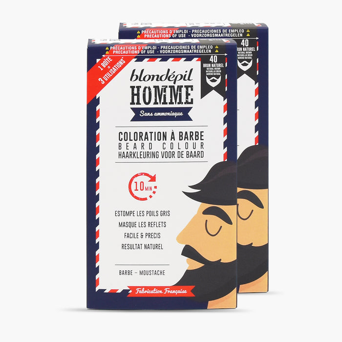 les petits plaisirs Lot 2 colorations à barbe Brun Naturel n°40