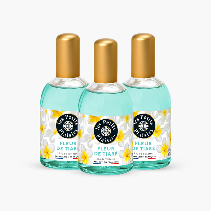 les petits plaisirs Lot 3 Eaux de Toilette Fleur de Tiaré