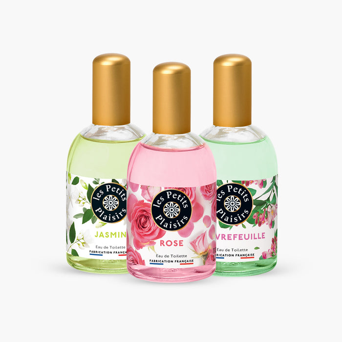 les petits plaisirs Lot 3 Eaux de Toilette Florales