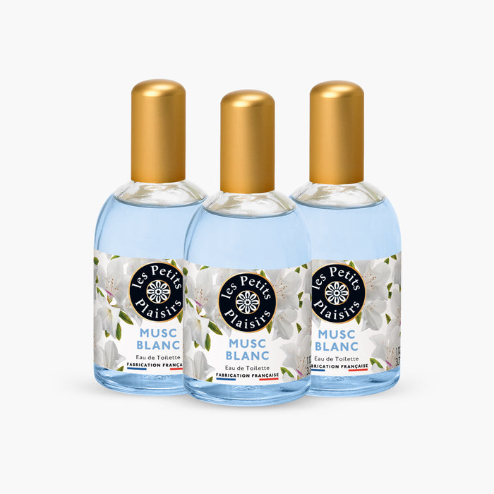 les petits plaisirs Lot 3 eaux de toilette Musc Blanc