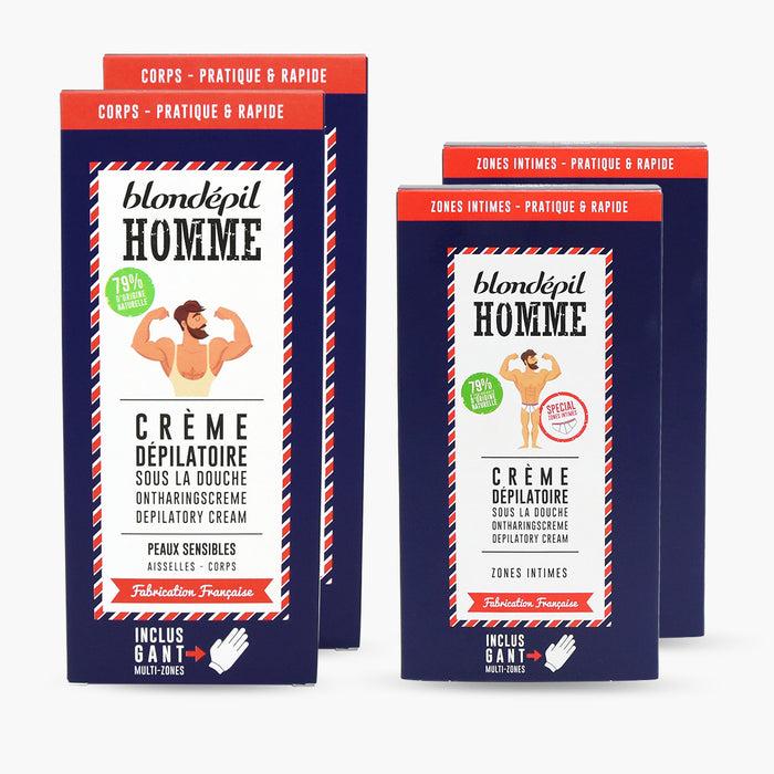 les petits plaisirs Lot 4 Crèmes dépilatoire Corps & Zones Intimes