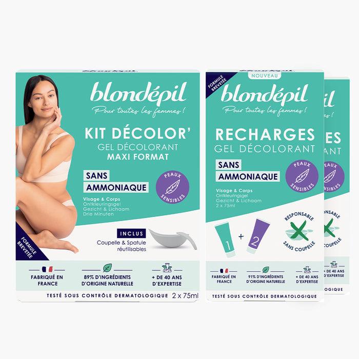 les petits plaisirs Lot DECOLOR' sans Ammoniaque maxi Format + 2 recharges