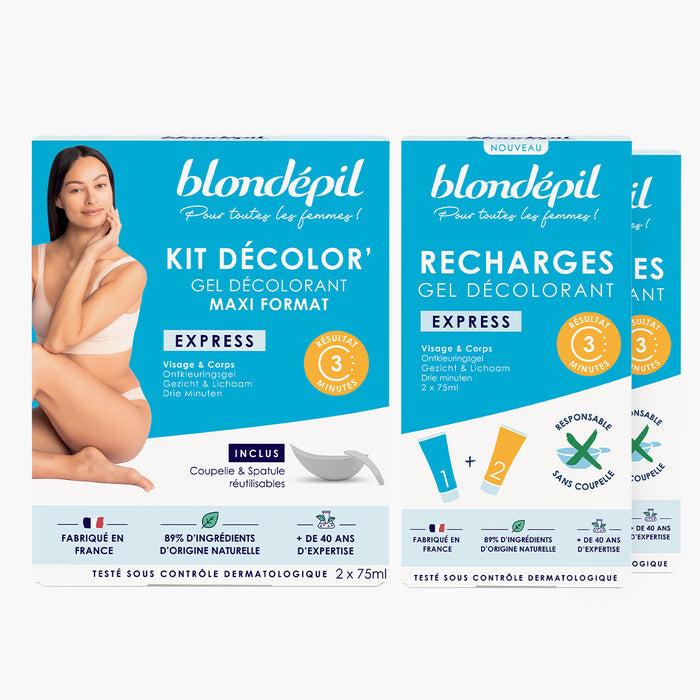 les petits plaisirs Lot décolorant express maxi + 2 recharges express