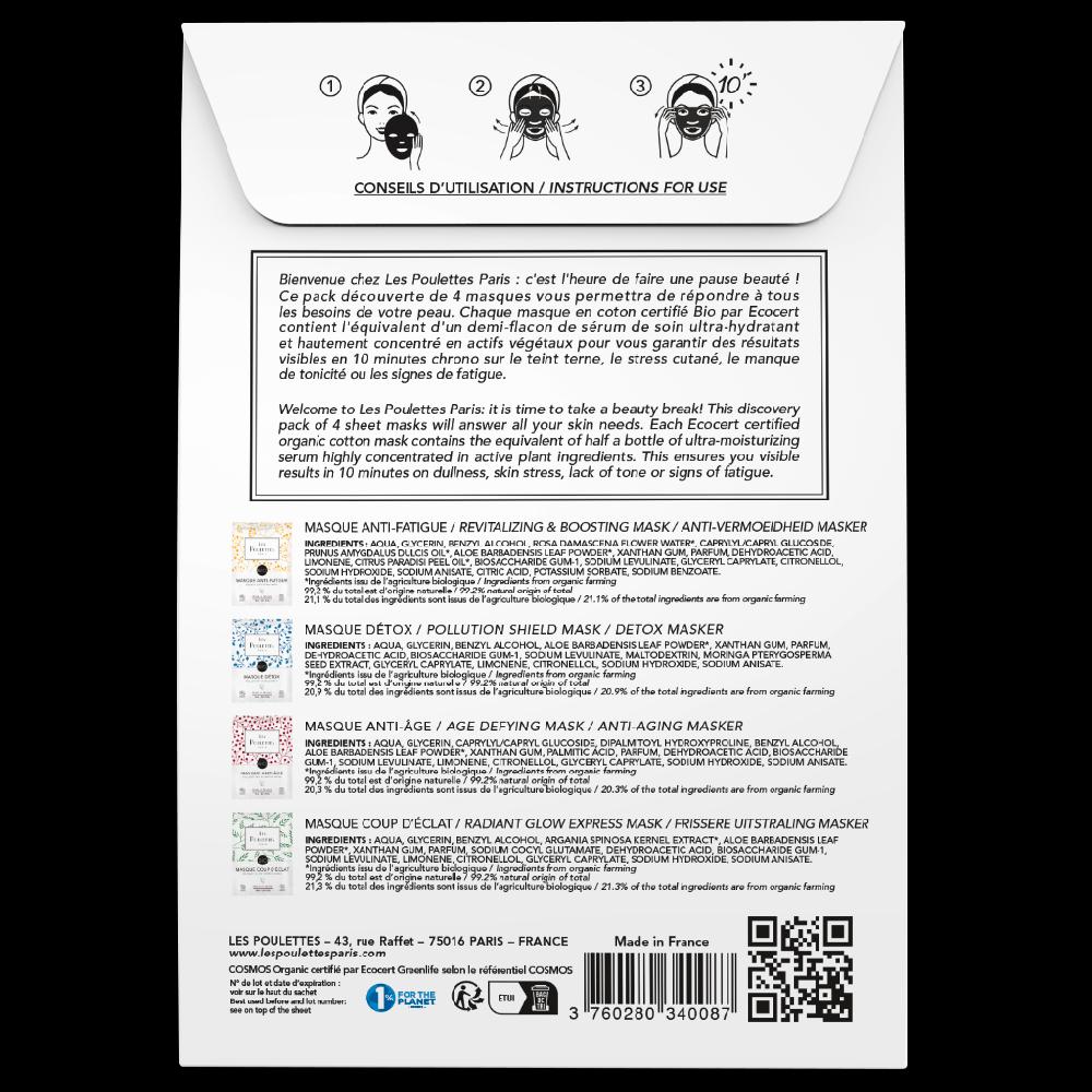 les Poulettes Coffret 4 Masques