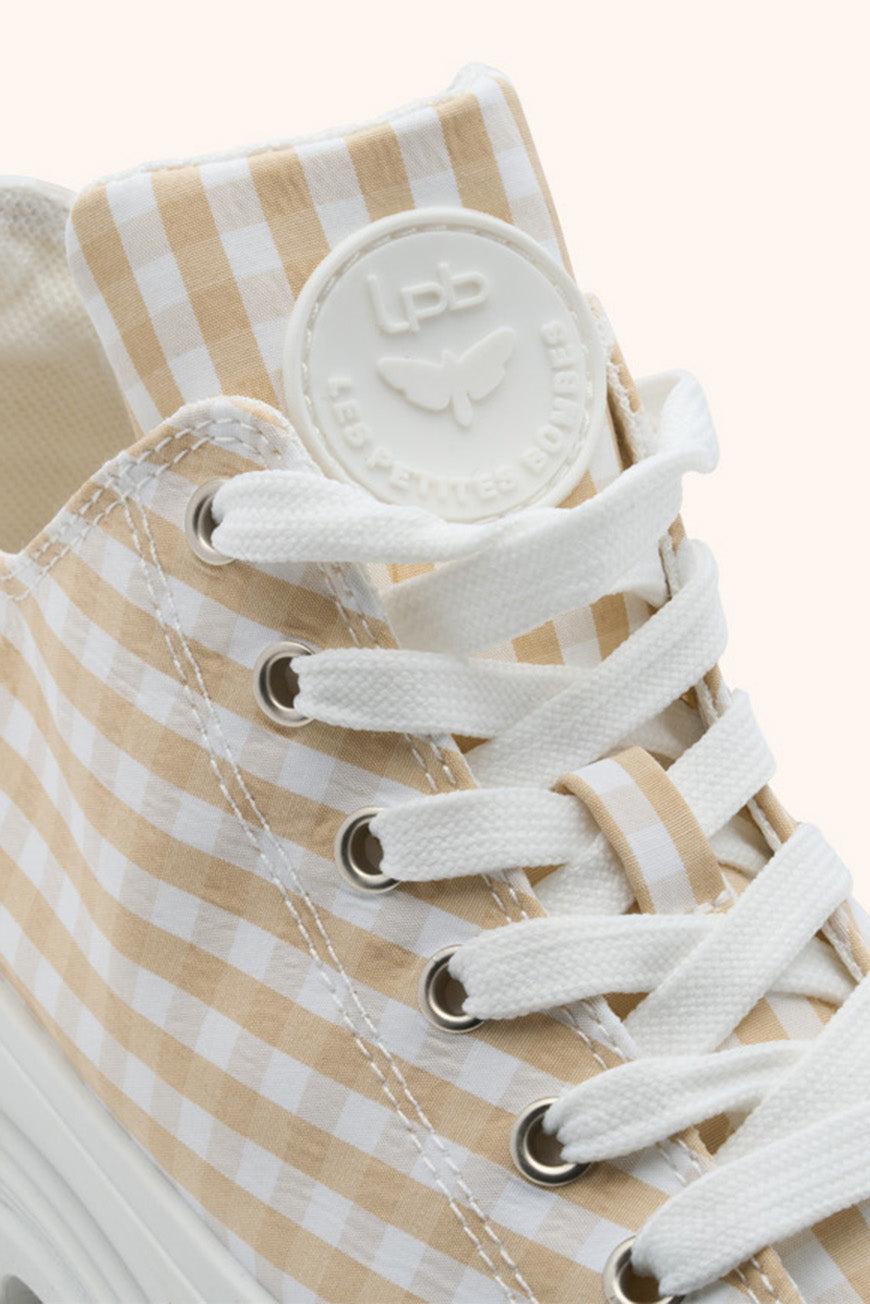 Les P'tites Bombes BASKETS DENISSA CARREAUX BEIGE