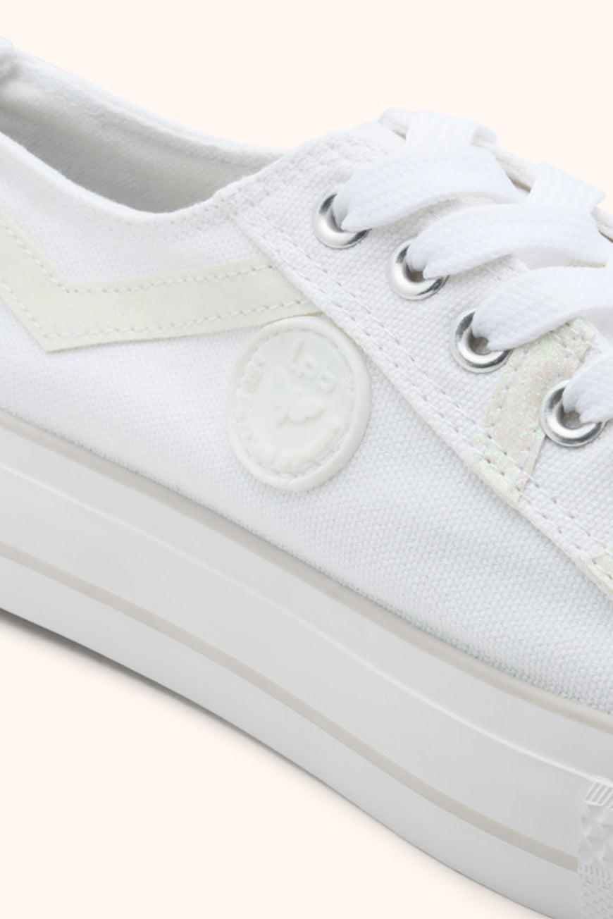 Les P'tites Bombes BASKETS INDIRA BLANC OPTIC