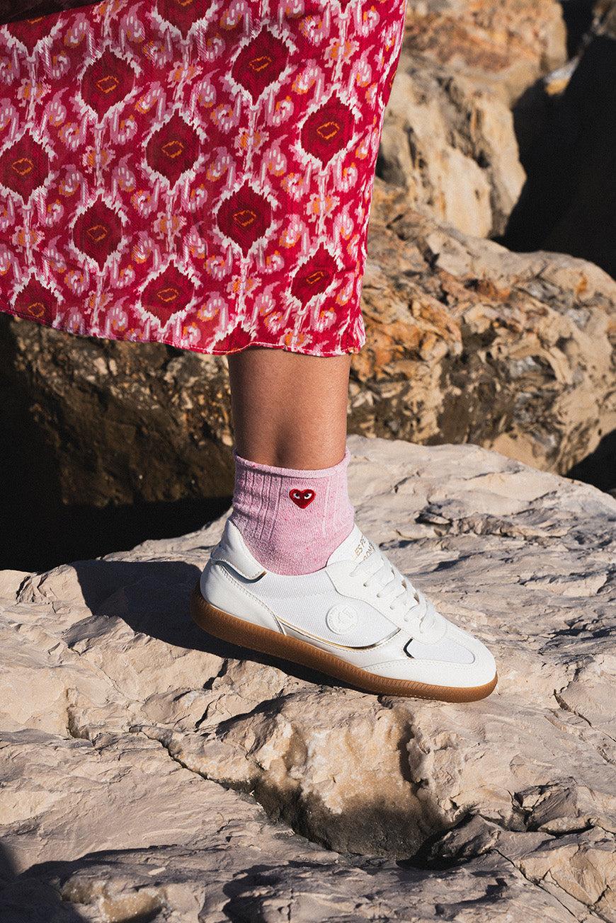 Les P'tites Bombes BASKETS LIVIA BLANC / OR