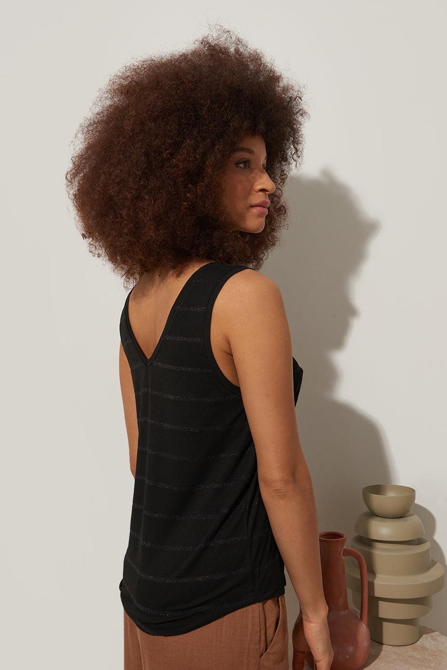 Les P'tites Bombes DEBARDEUR FADILA NOIR RAYURES