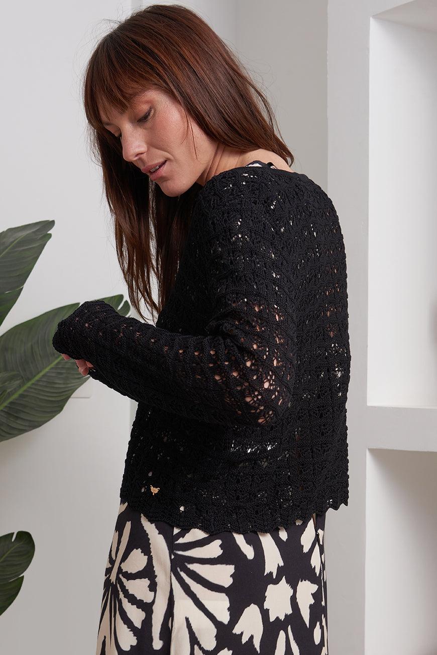 Les P'tites Bombes GILET EN CROCHET À NOUER LOICA