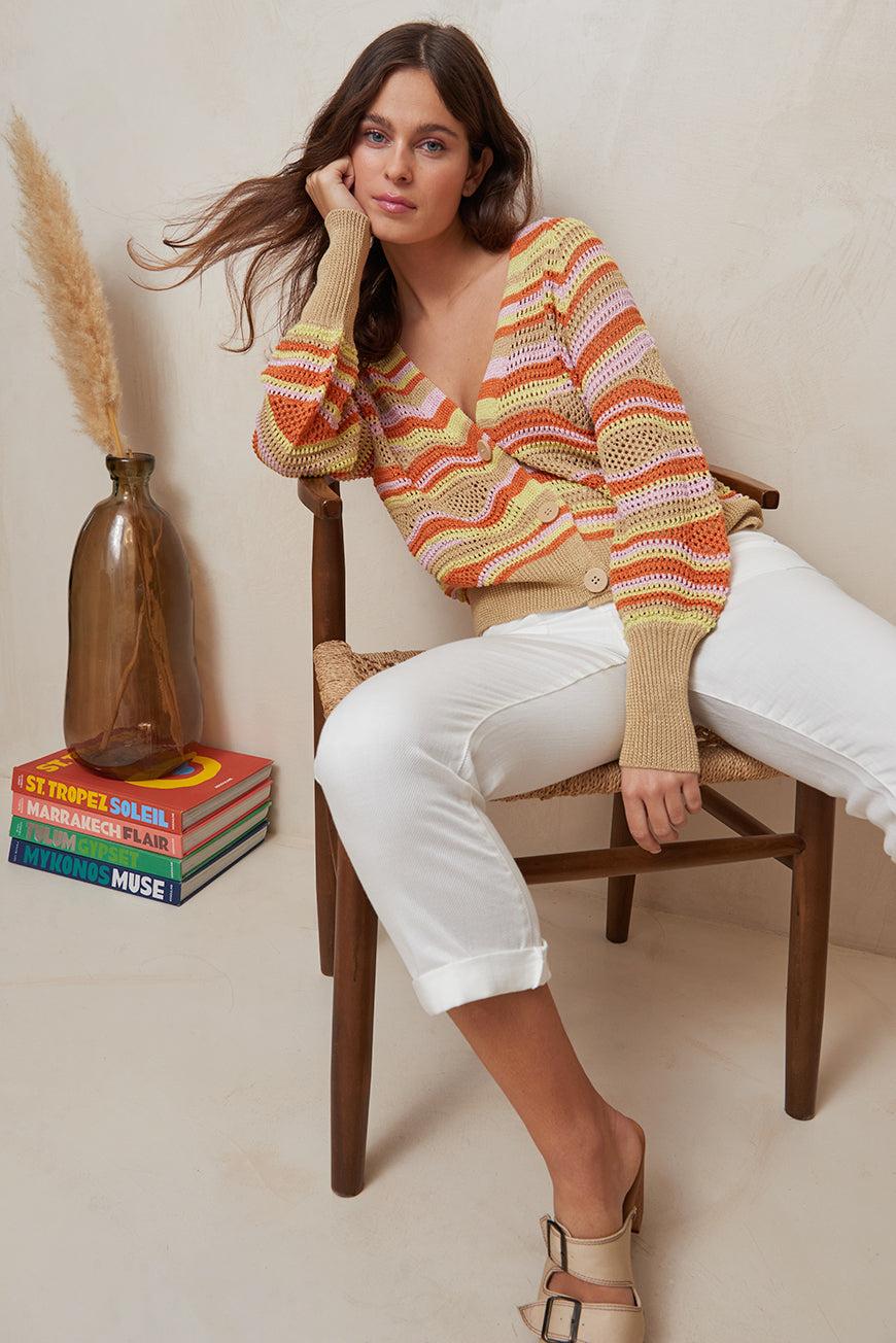 les p'tites bombes GILET EN CROCHET LAYANE