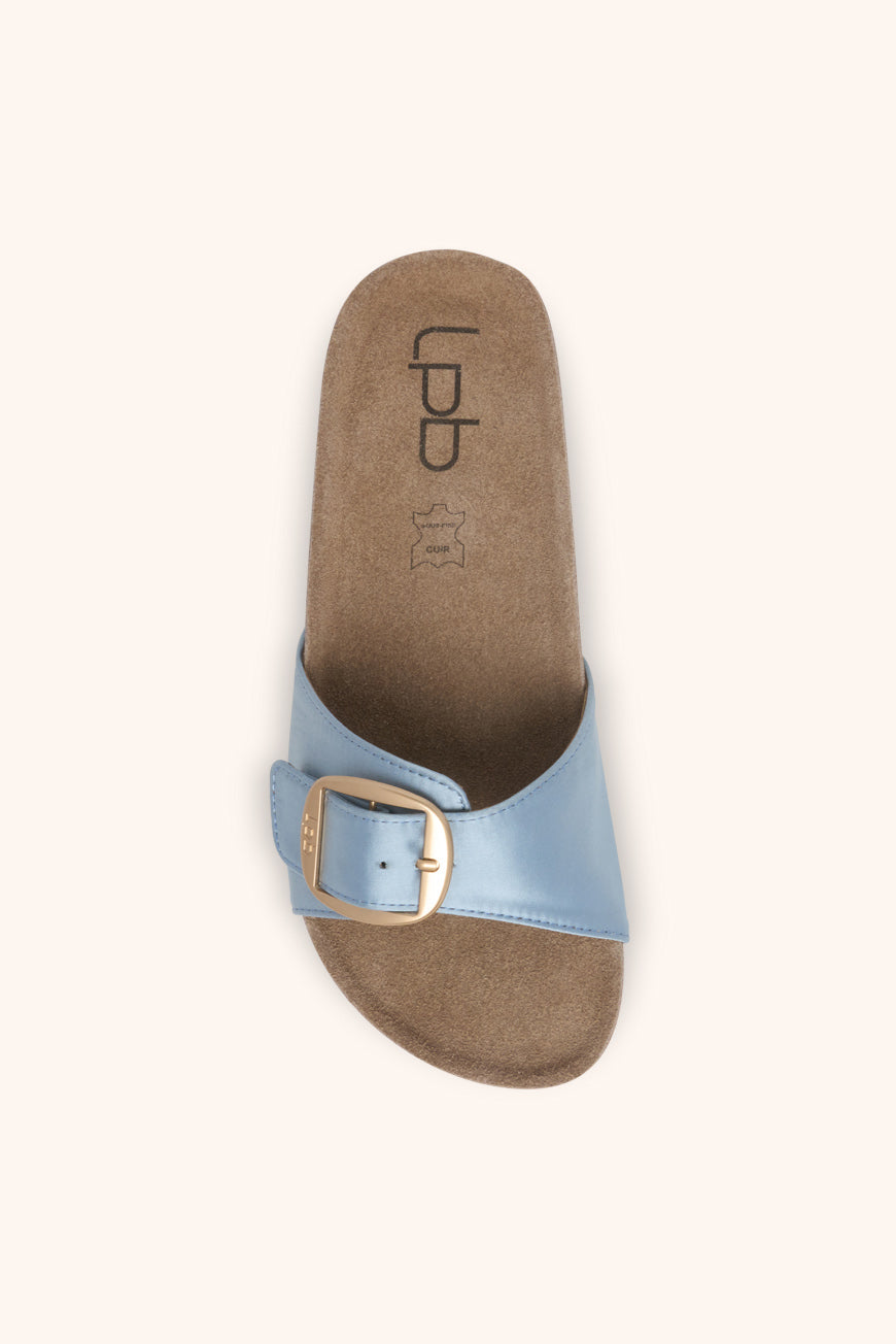 Les P'tites Bombes MULES FLEURICE AZUR SATIN