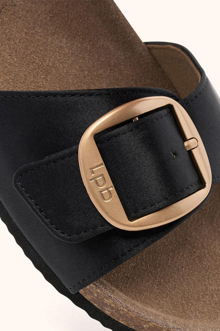 Les P'tites Bombes MULES FLEURICE NOIR SATIN