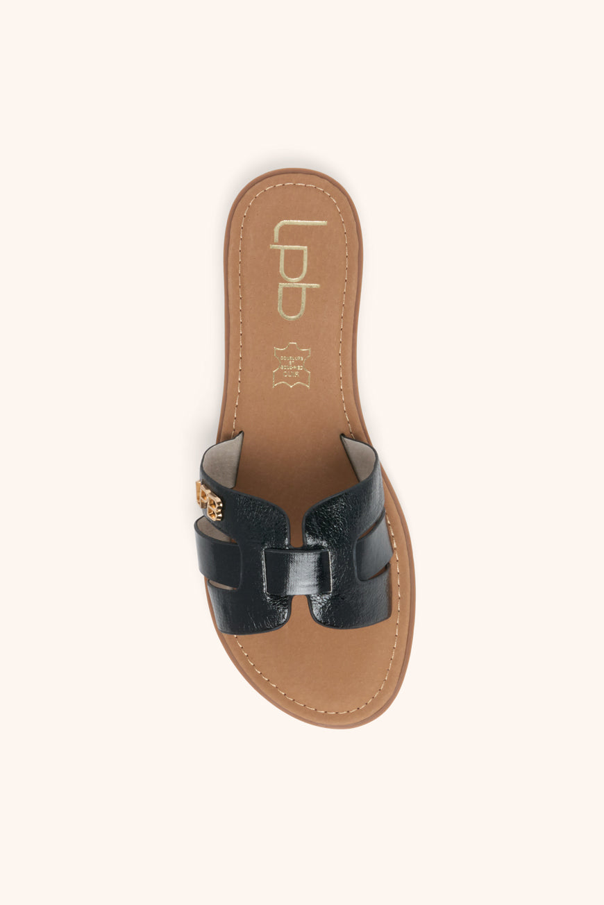 Les P'tites Bombes MULES LINA NOIR METAL