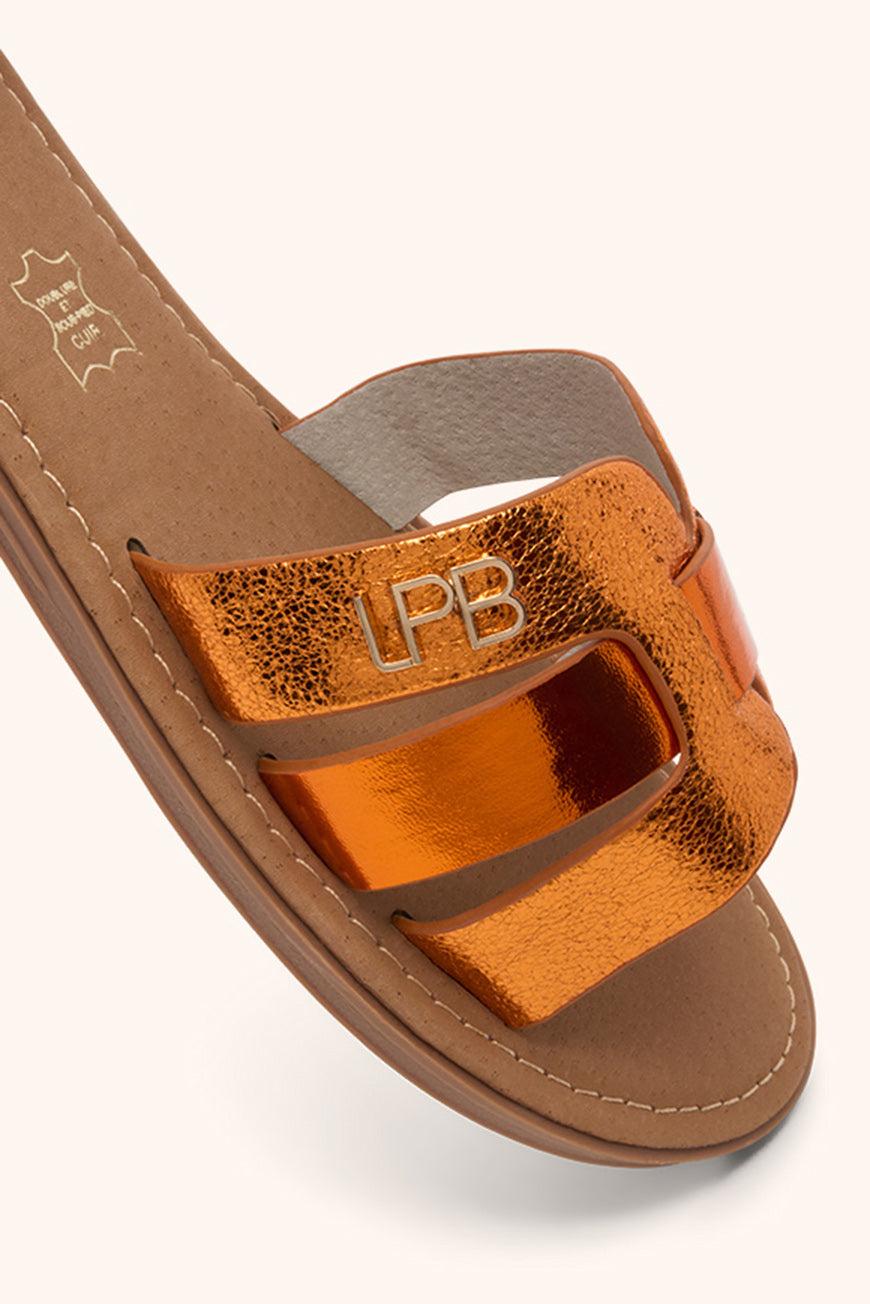 Les P'tites Bombes MULES LINA ORANGE METAL
