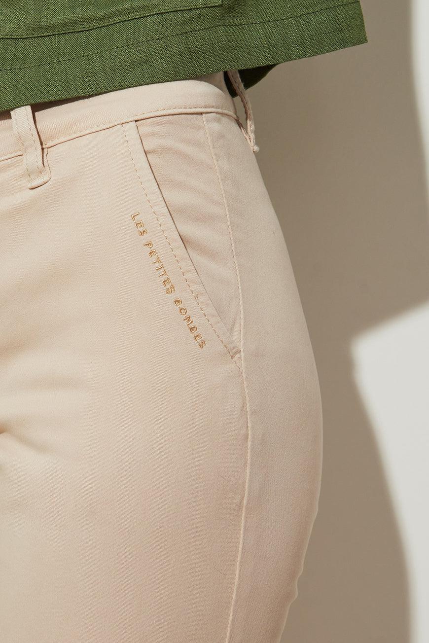 Les P'tites Bombes PANTALON CHINO NAOMIE BEIGE