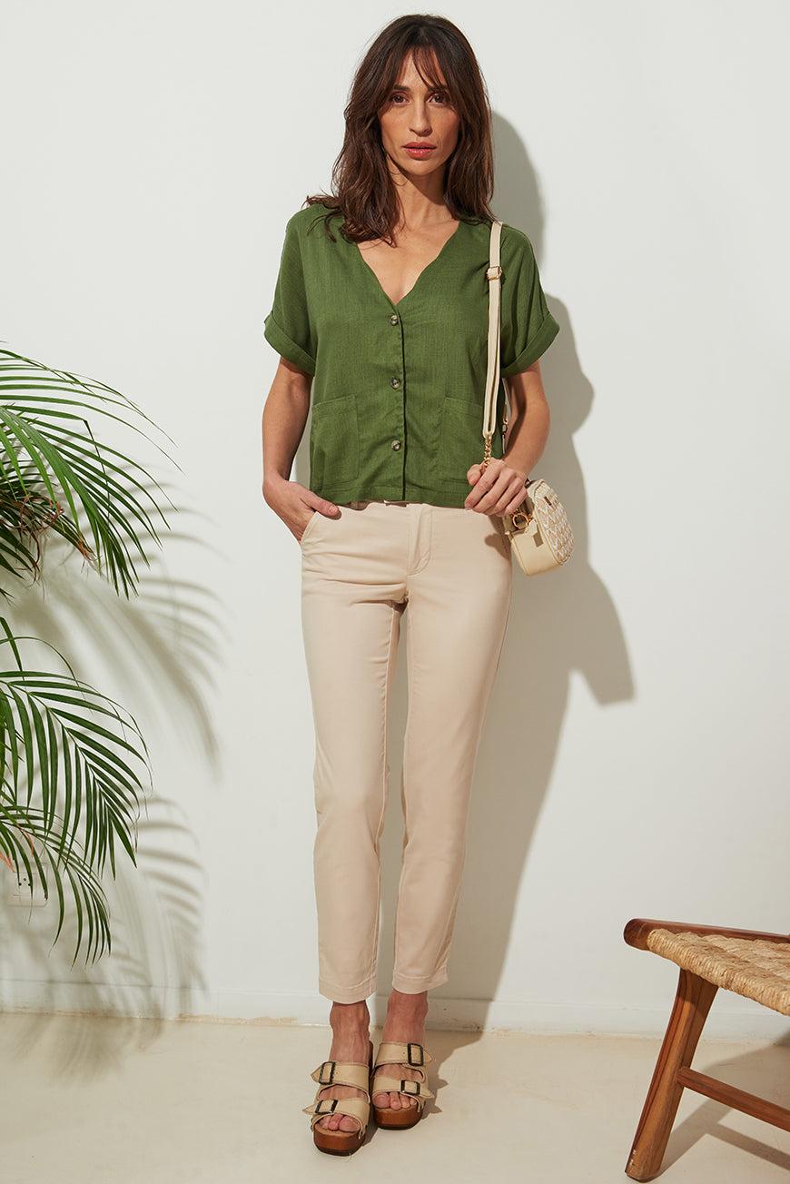 les p'tites bombes PANTALON CHINO NAOMIE BEIGE