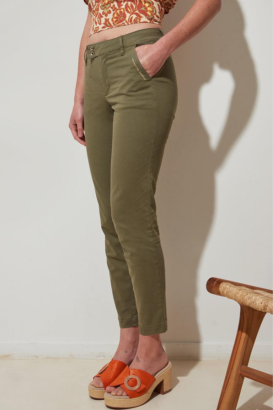 Les P'tites Bombes PANTALON CHINO NAOMIE KAKI