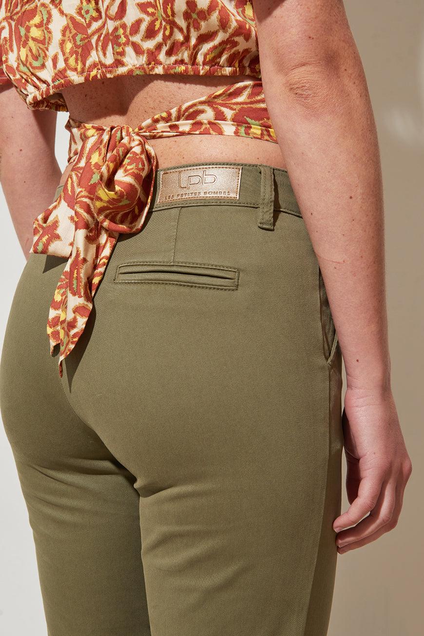Les P'tites Bombes PANTALON CHINO NAOMIE KAKI