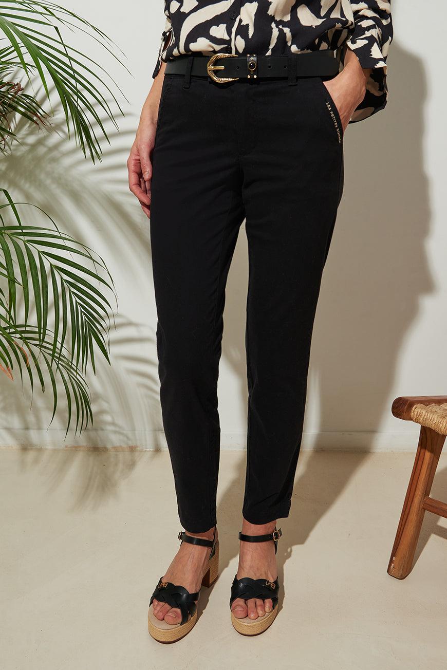 Les P'tites Bombes PANTALON CHINO NAOMIE NOIR