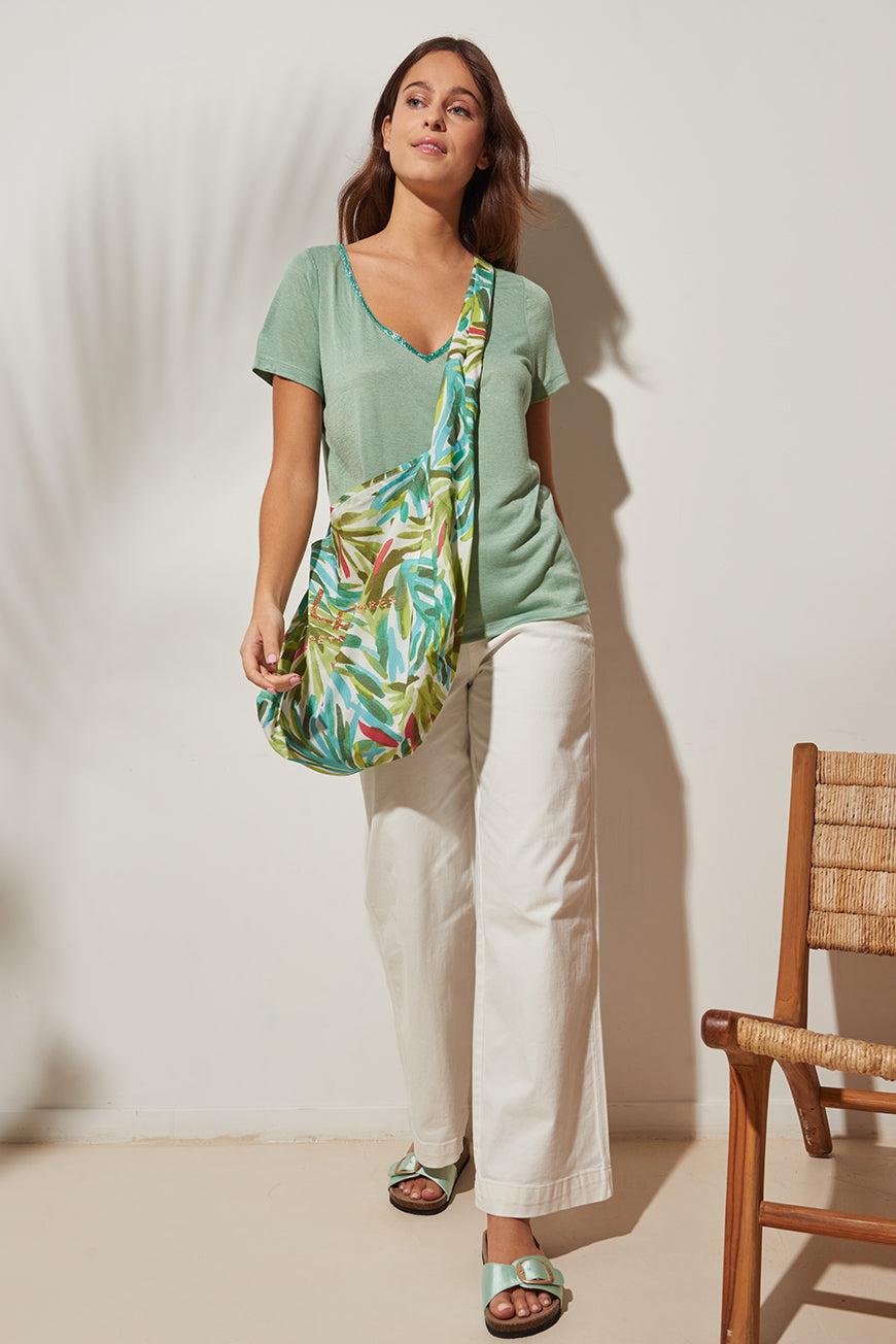 Les P'tites Bombes PANTALON WIDE LARGE ISORE BLANC