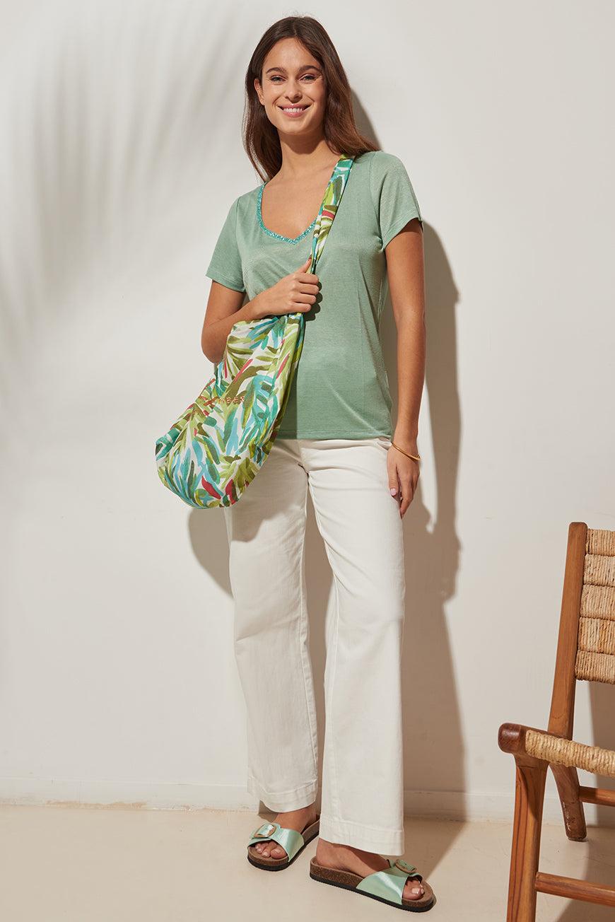 les p'tites bombes PANTALON WIDE LARGE ISORE BLANC