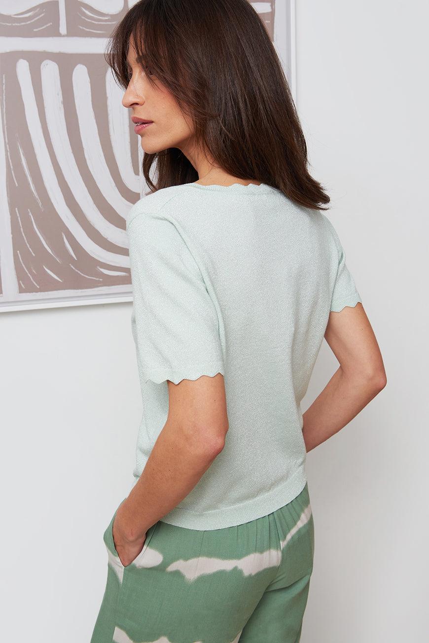 Les P'tites Bombes PULL LOISE VERT D'EAU