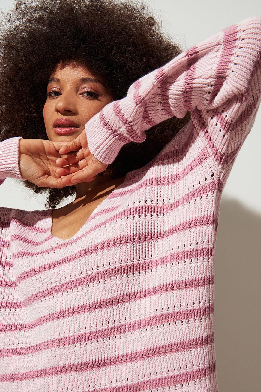 Les P'tites Bombes PULL RAYÉ FAREDA