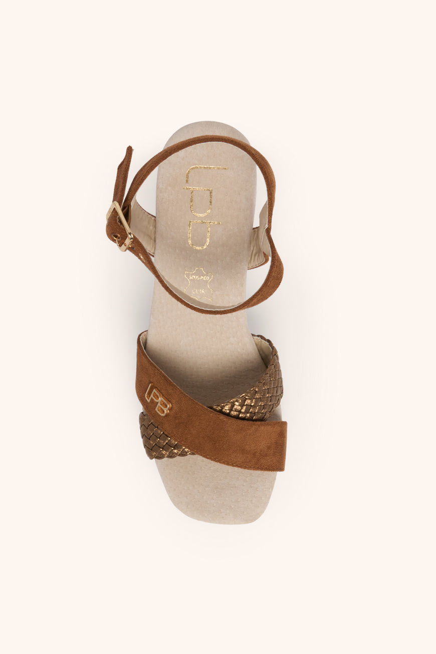 Les P'tites Bombes SANDALES A TALON LORENA CAMEL