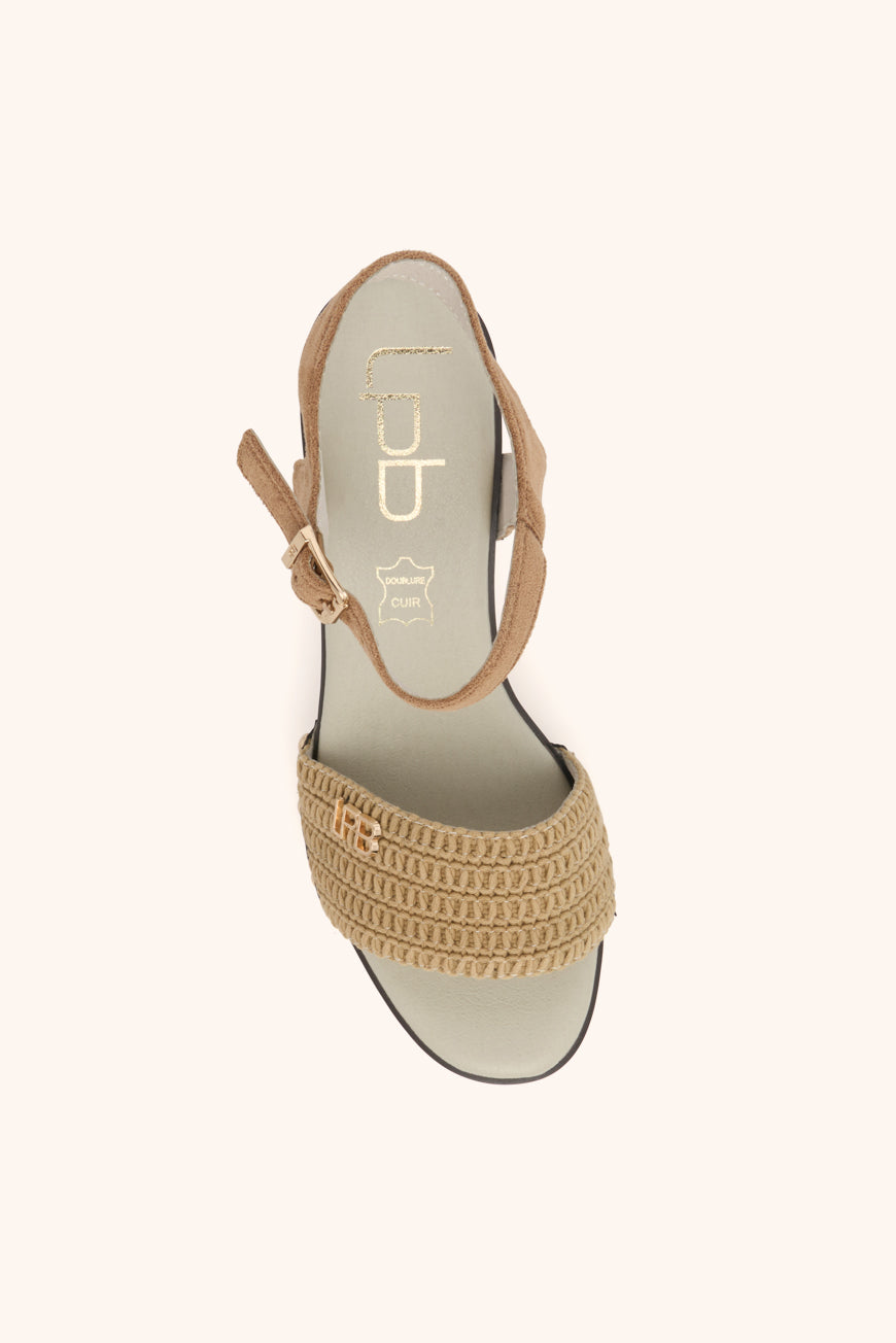 Les P'tites Bombes SANDALES A TALON LORETTE CAMEL