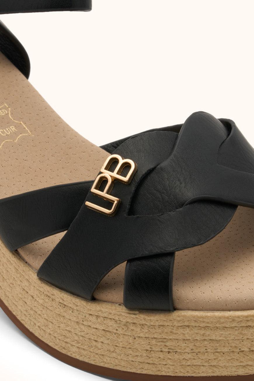 Les P'tites Bombes SANDALES A TALON LOUANE NOIR PU