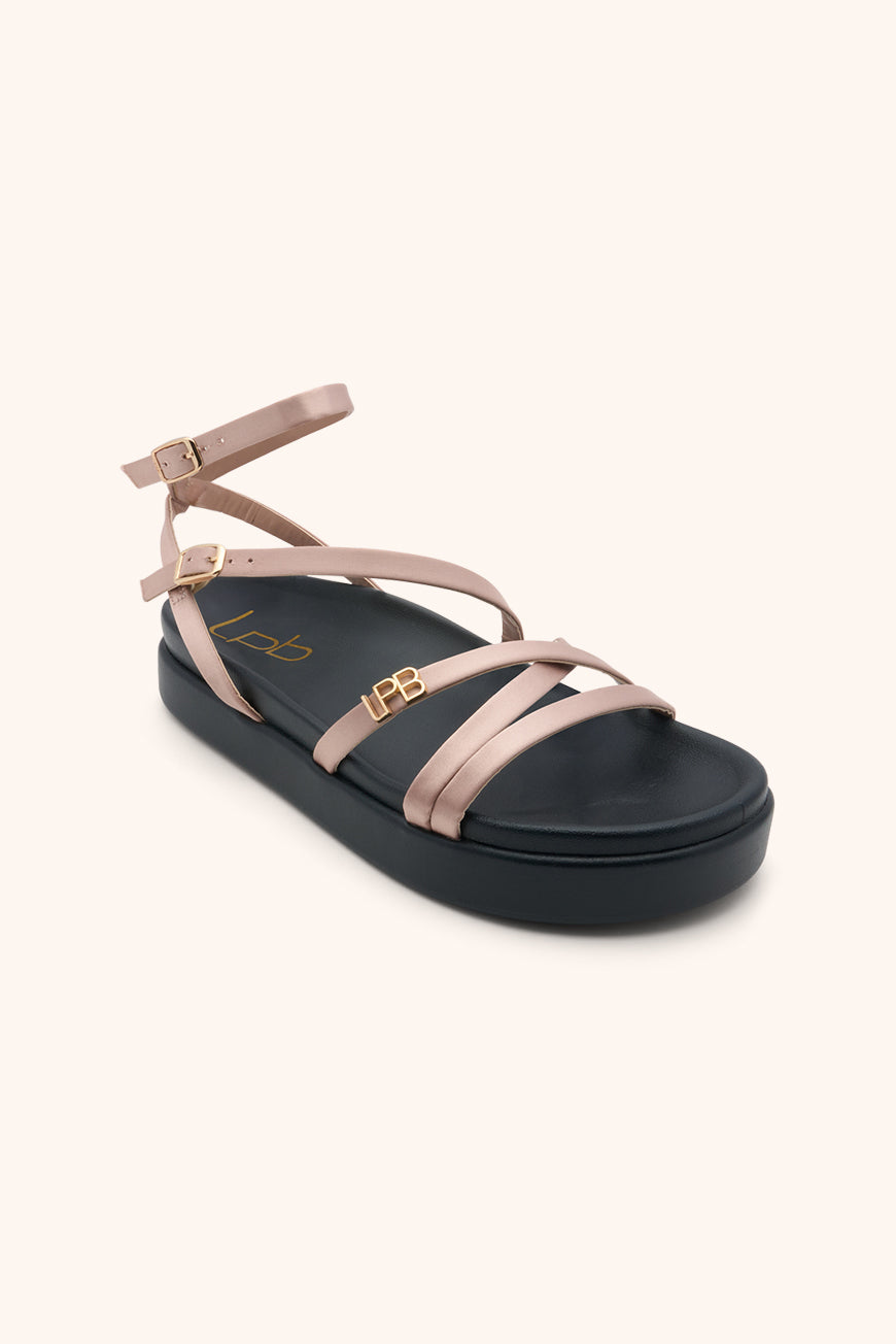 Les P'tites Bombes SANDALES LEZINE CAFE SATIN