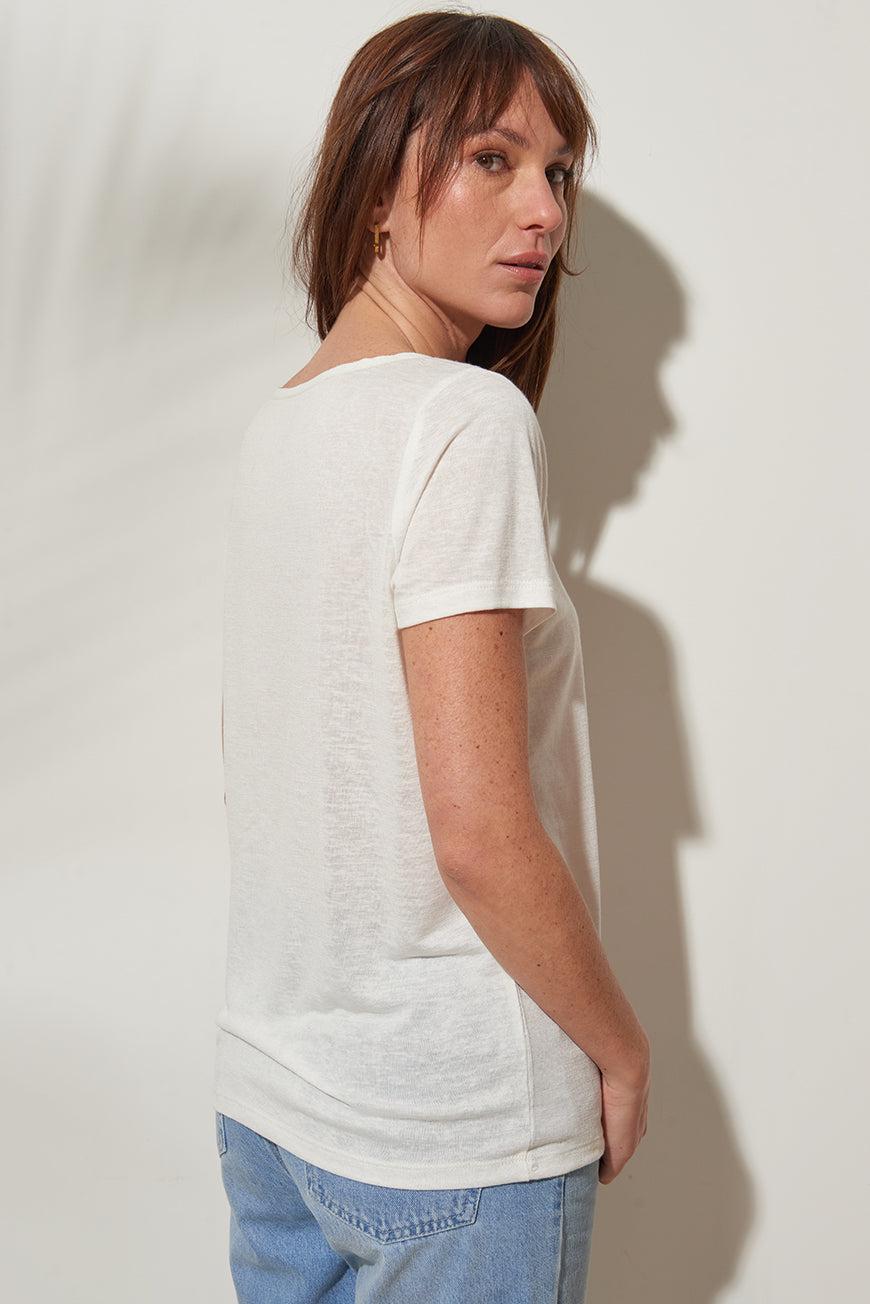 Les P'tites Bombes TEE SHIRT ARIANA BLANC