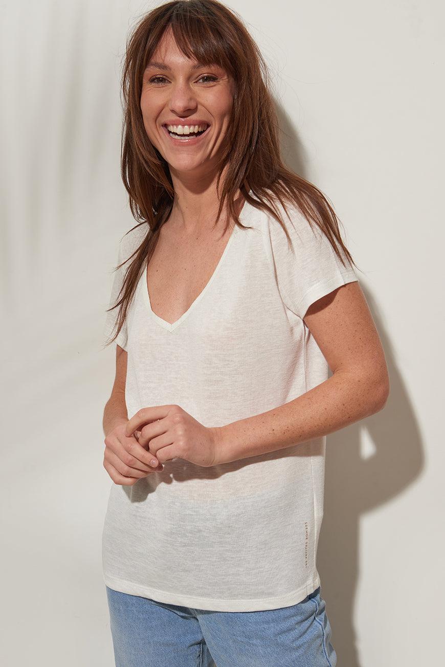 Les P'tites Bombes TEE SHIRT ARIANA BLANC