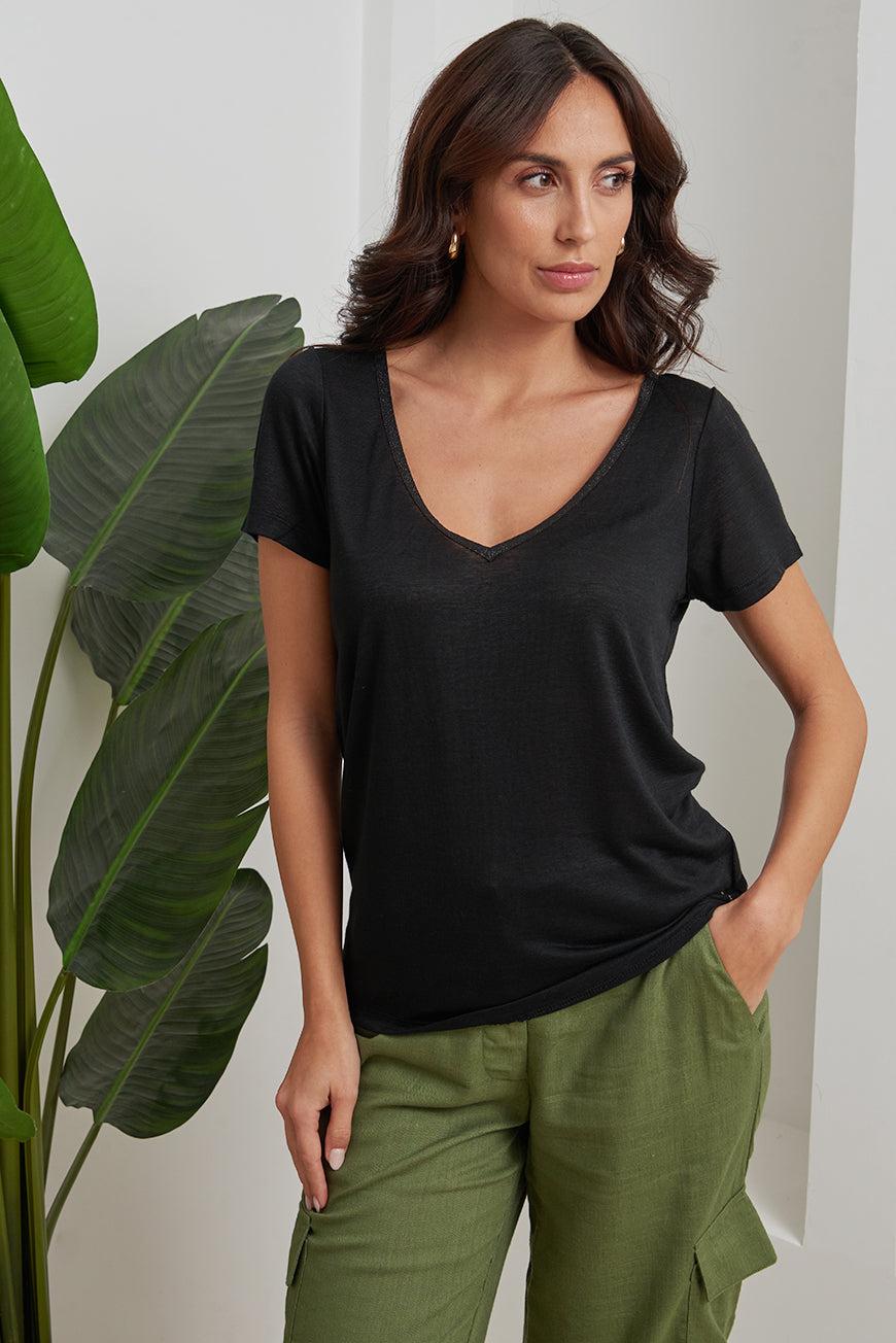 Les P'tites Bombes TEE SHIRT ARIANA NOIR