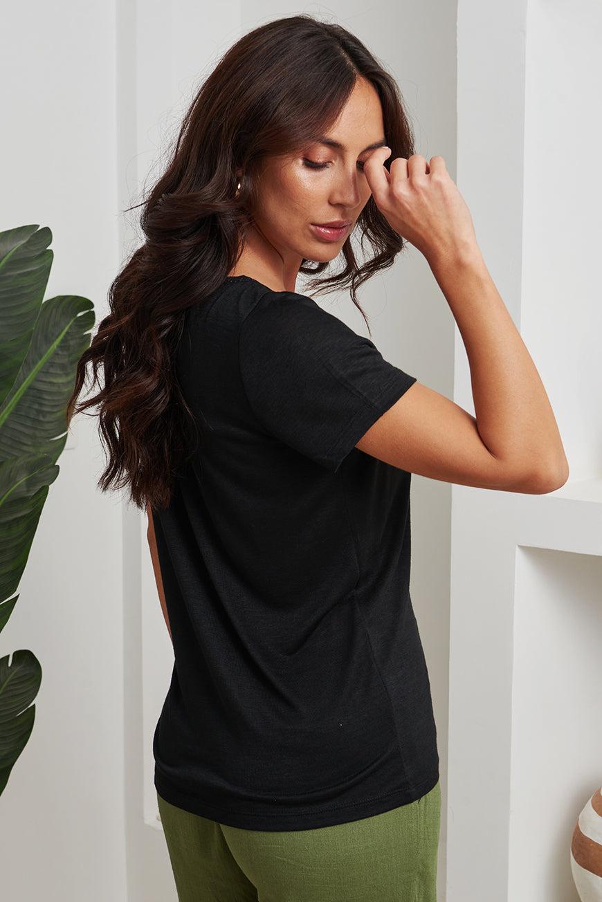 Les P'tites Bombes TEE SHIRT ARIANA NOIR