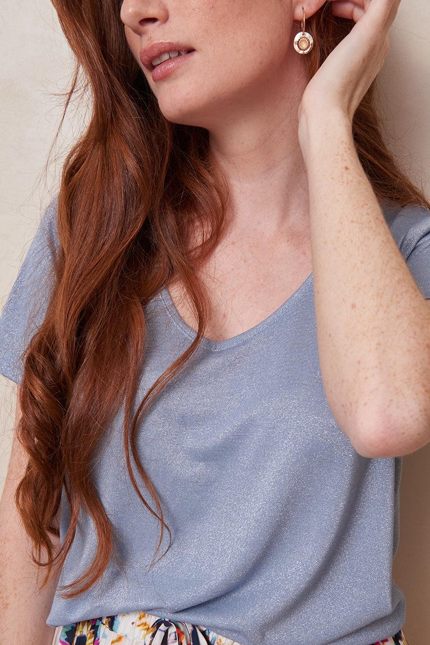 Les P'tites Bombes TEE SHIRT COL V BRUNILDE