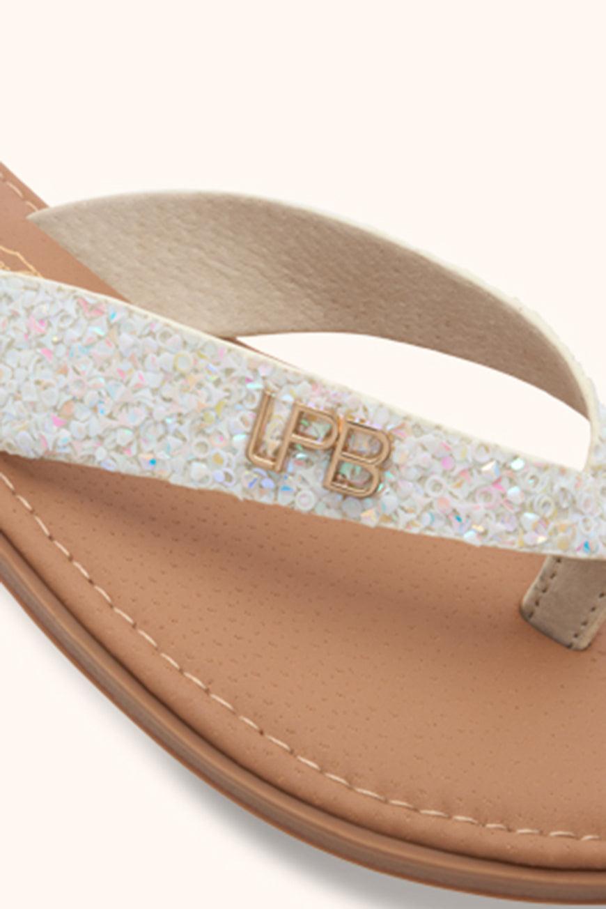 Les P'tites Bombes TONGS LIRIA BLANC GLITTER