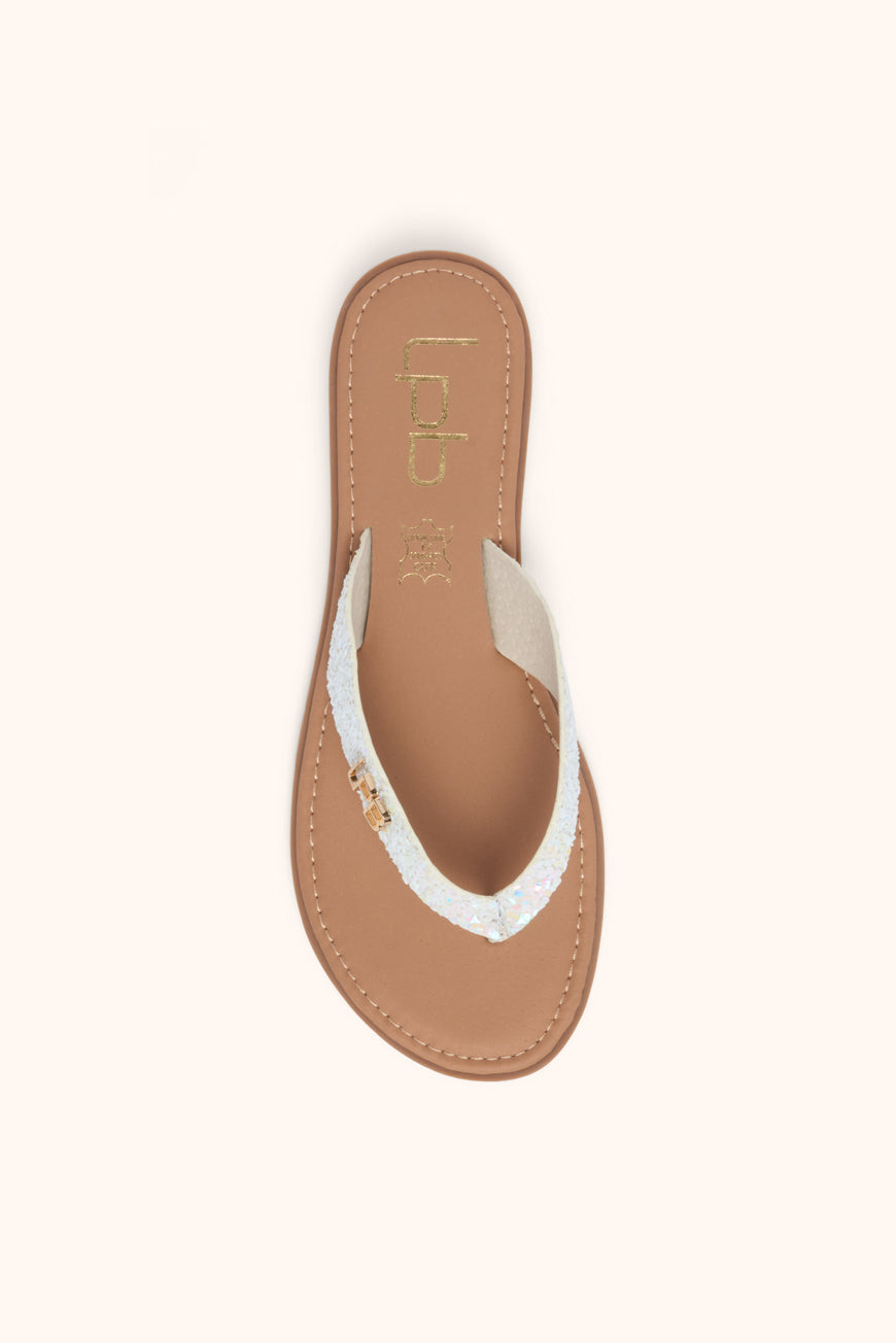 Les P'tites Bombes TONGS LIRIA BLANC GLITTER