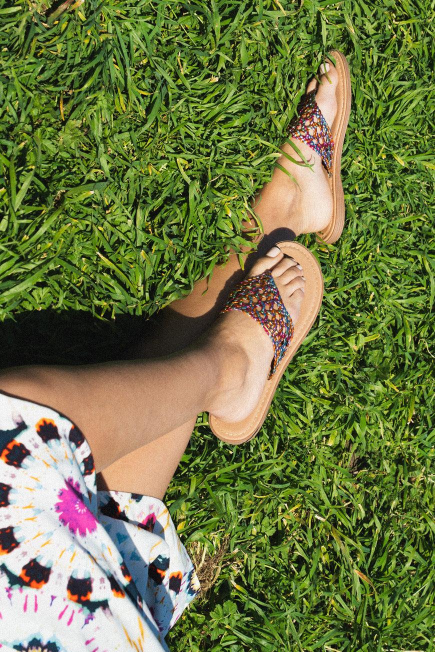 les p'tites bombes TONGS LOANE MULTICO METAL