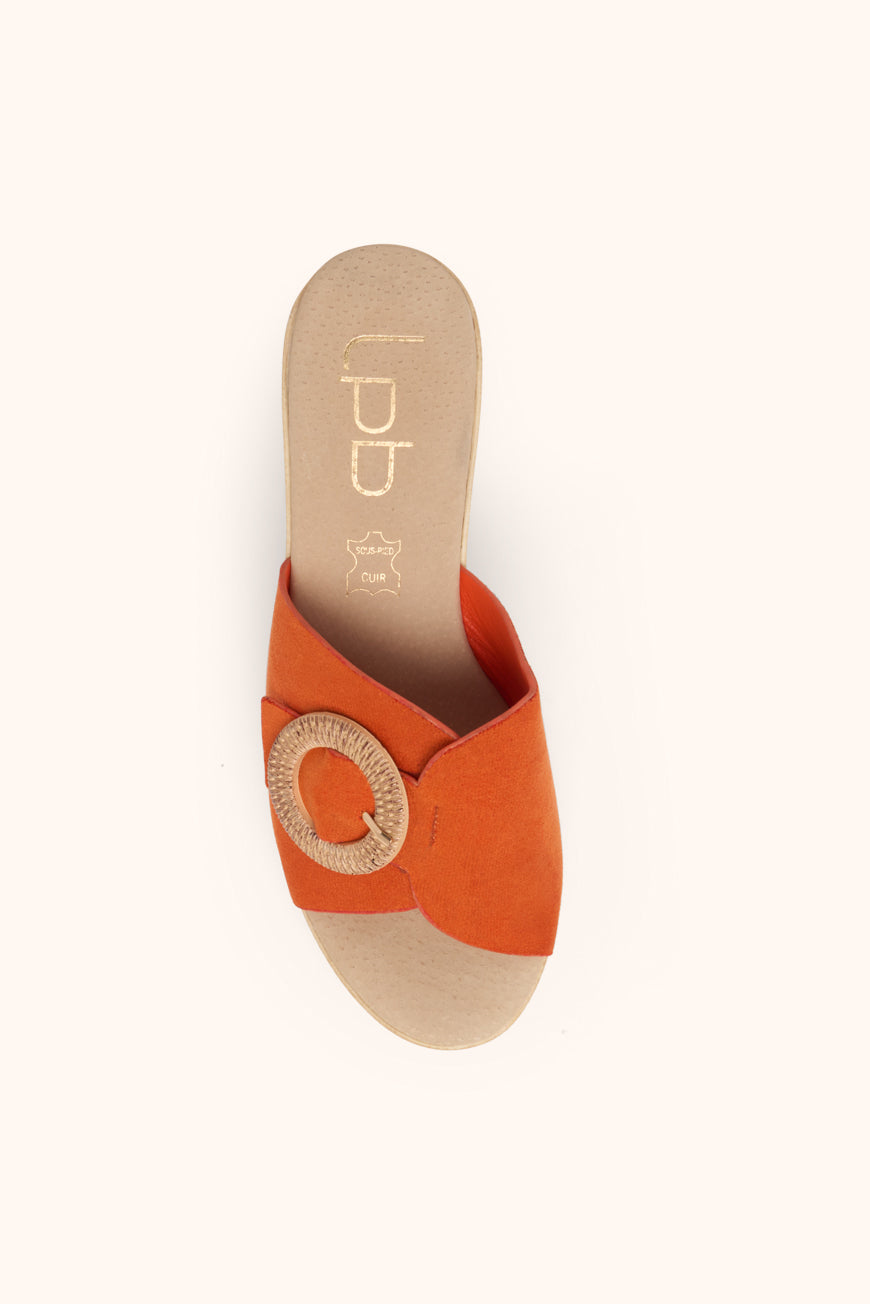 Les P'tites Bombes MULES A TALON LILLY ABRICOT FOIL