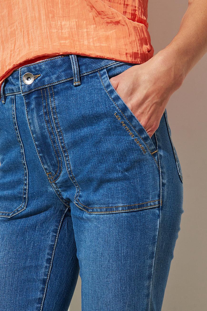 Les P'tites Bombes PANTALON STRAIGHT CROPPED INDIANA