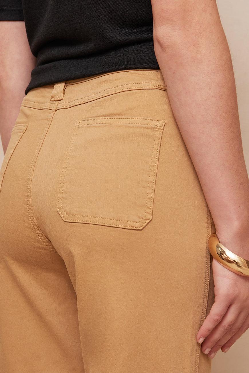 Les P'tites Bombes PANTALON WIDE LARGE ISORE CAPPUCCINO