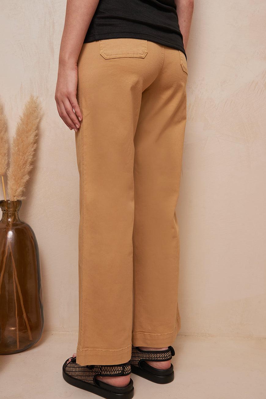 Les P'tites Bombes PANTALON WIDE LARGE ISORE CAPPUCCINO