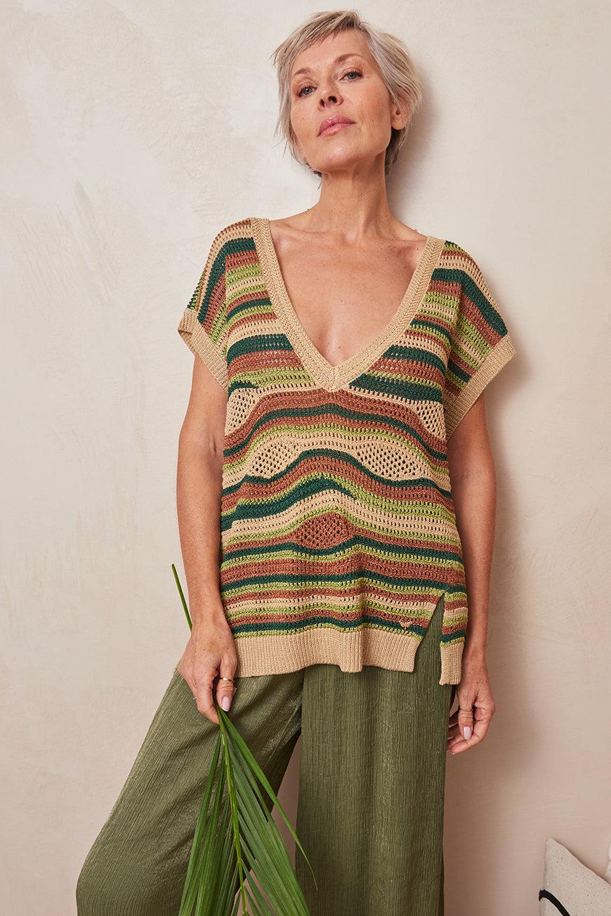 les p'tites bombes PULL SANS MANCHES EN CROCHET IDE