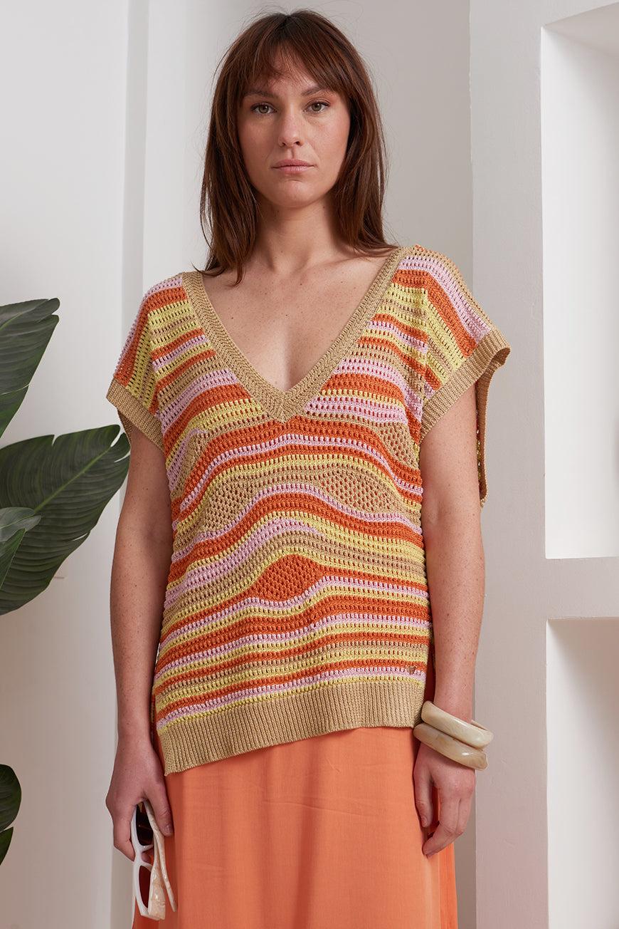 les p'tites bombes PULL SANS MANCHES EN CROCHET IDE