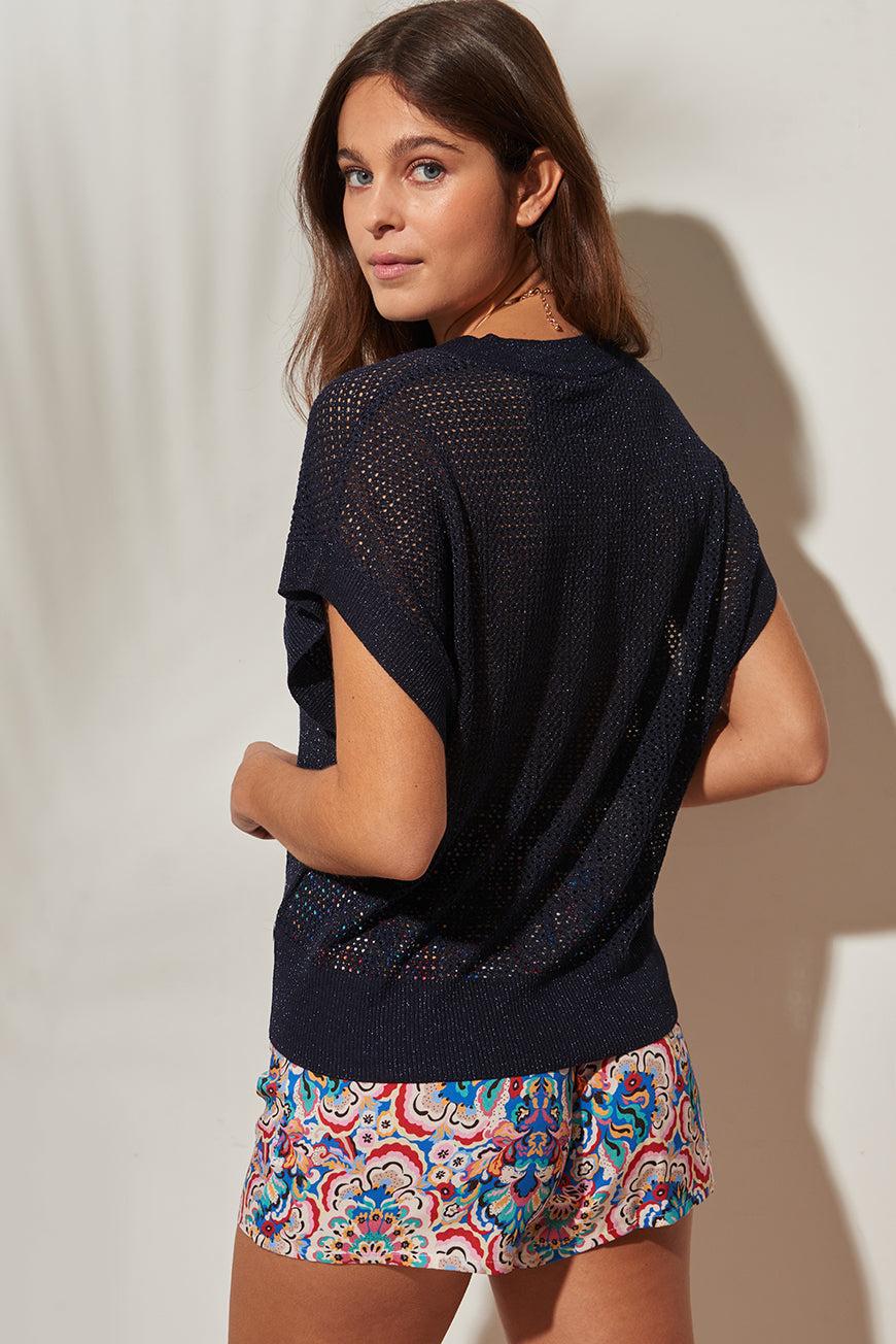 Les P'tites Bombes PULL SANS MANCHES EN CROCHET JELILA
