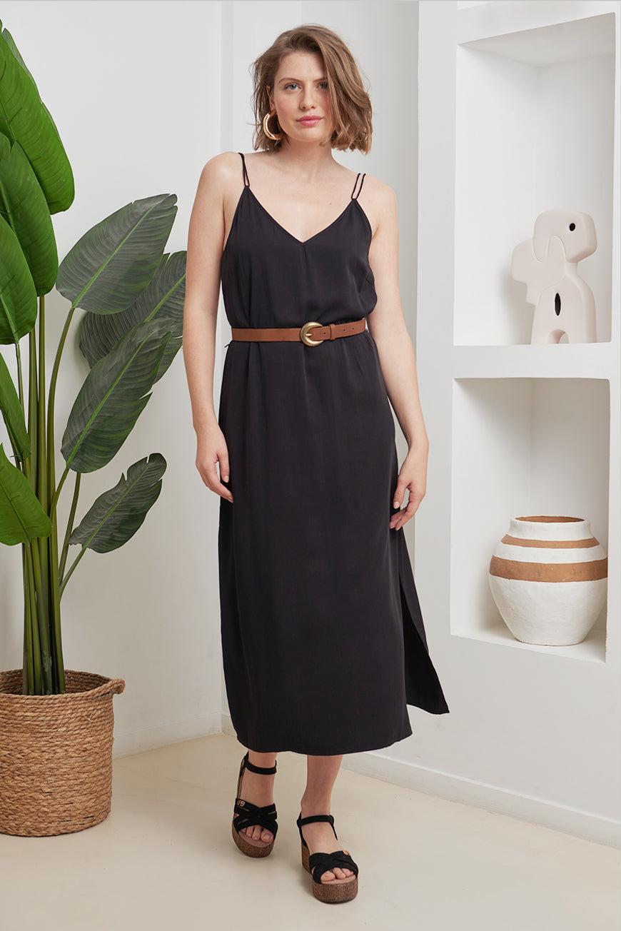 Les P'tites Bombes ROBE MIDI À FINES BRETELLES LEANE