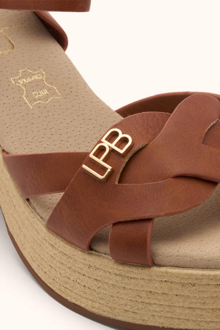 Les P'tites Bombes SANDALES A TALON LOUANE CAMEL PU