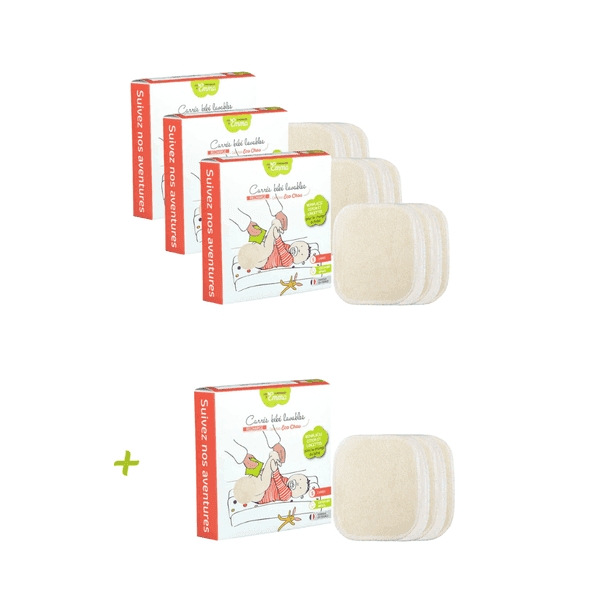 les tendances d'emma 20 lingettes lavables bébé en coton bio 5 offertes